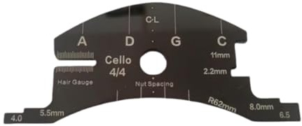 Luwecf 4/4 Cello Bridge Template Tool Making Schablone Compact Precision Fingerboard