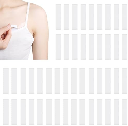 108 Stück Fashion Tape, 1.2 cm x 8.5 cm Doppelseitiges Klebeband für Kleidung, für Kleid, Hemd, Abendkleid, Hochzeitskleid (Transparent)