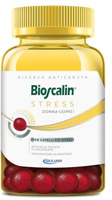 Bioscalin Stress Integratori Alimentare Gummies, Integratore per Capelli Indeboliti in Gommose al Gusto Frutti Rossi per Donna e Uomo, Senza Glutine, Vegani, Utilizzo 15 Giorni, 30 Gummies