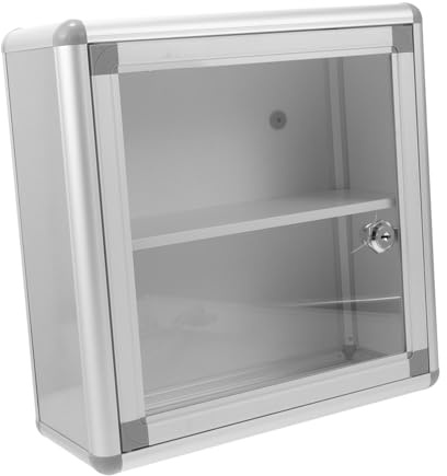 UTHCLO Botiquín De Primeros Auxilios De Aluminio Multicapa Cerradura para Montar Pared Caja De Medicamentos Segura para Oficina Camping y Hogar