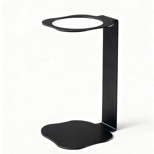 Makidar Pour Over Coffee Station Coffee Dripper Stand Stainless Steel (Black Rounded Square)