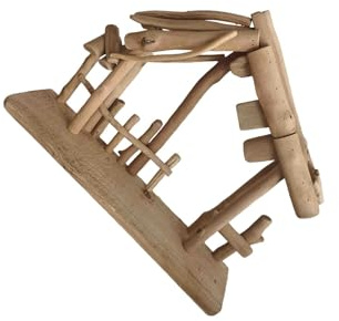 WNDUOKXH Belén navideño de para Madera con un Amplio y Estable Fondo para exhibir Figuras, garantizando su Durabilidad. Puedes Crear Tus propias Figuras y Luces para Crear un Sagrado.