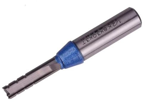 Lathe Tools 1PC TCT 1/2 Shank 3 Straight Flutes Milling Cutter for Plywood Chipboard MDF Wood(TCT3-D5.0-L20)