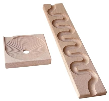 harayaa Pista per biglie, pista per palline in legno, giocattolo per biglie, per bambine di 3, 4 e 5 anni, Style B