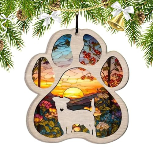 Memorial Dog Ornament - Acrylic Suncatcher, Dog Pendant for Home Decoration, Loss Sympathy Gift for Pet Owners | Window Wall Reminder for Making Use Fuller