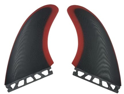 Agmoctz Fiberglas Surfboard Finnen Twin Fin Set Longboard Surf Fin Zubehör für das Surfen