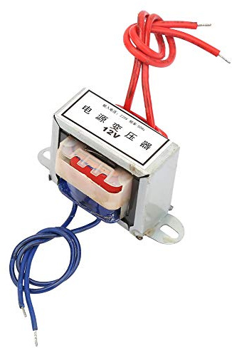 Fafeicy Trasformatore di Alimentazione CA da 220 V a 12 V o 24 EI Trasformatore di Alimentazione Singolo 3 W Filo di Rame Completo Nucleo in Nylon per Conversione di Tensione a 50 Hz (12V)