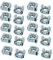 sourcing map 20pcs M10 Carbon Steel Captive Cage Nut Silver Blue for Server Shelf Cabinet