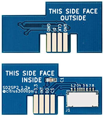 SHEAWA Professionell Micro SD-kortadapter TF-kortläsare för spelkub SD2SP2 SDLoad SDL-adapter, BLÅ
