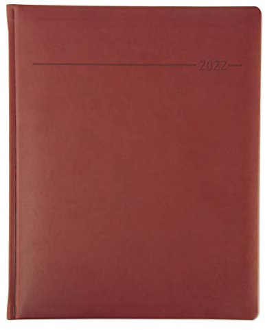 Manager-Timer Tucson rot 2022 - Cheftimer 21,7x26,6 cm - 1 Woche 2 Seiten - 160 Seiten - Tucson-Einband - Alpha Edition