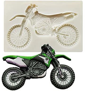 3D-Motorrad-Silikonform für selbstgemachte Fondant, Süßigkeiten, Schokoladenformen, Lutscher, Desserts, Eiswürfel, Gummi, Ton, Seife, Kekse, Gips, Harz, Cupcake-Topper, Kuchendekor-Formen