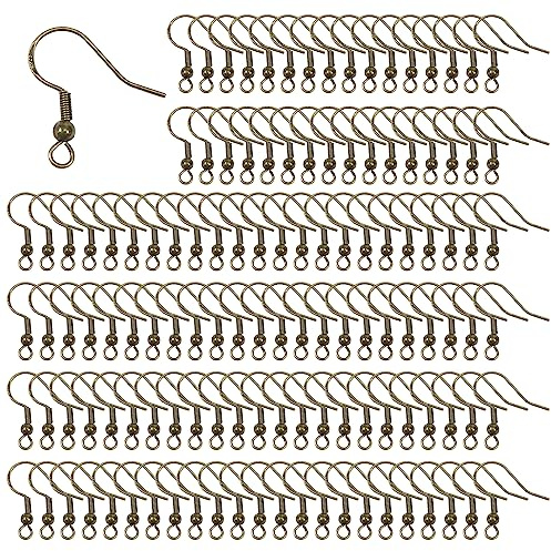 TOAOB 100 Stück 925 Silber 18 mm Antik Bronze Farben Ohrringe Haken für DIY
