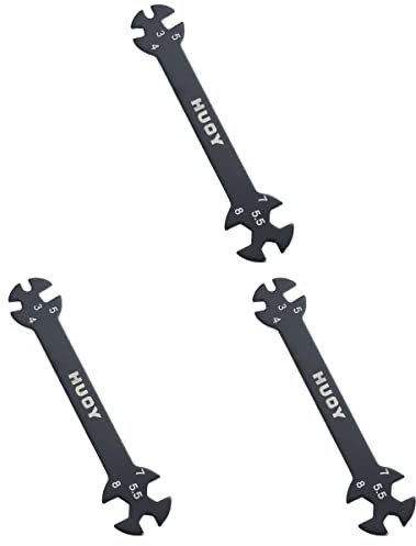 Toyvian 3pcs Rc Wrench Tool Rod Wrench for Rc Car Spanner Terminal Screwdriver Spanner