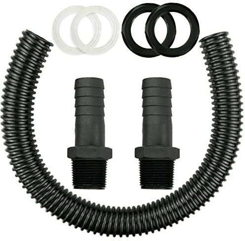SZCXDKJ Water Butt Connector Link Kit, Butt Connector Pipe Link Kit Rain Barrel Linking Kit Two Tank Fittings male thread (One Tube)
