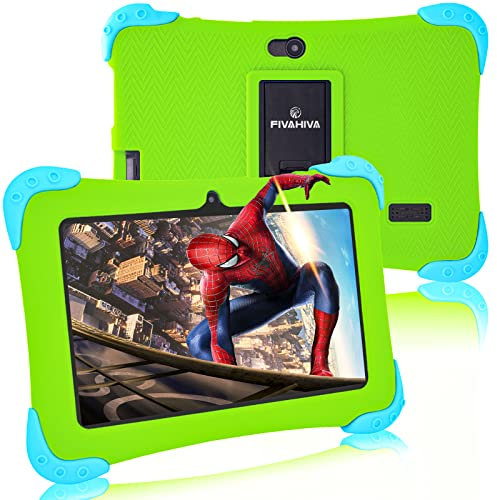 Fivahiva Kids Tablet 7 inch Android 12 with Proof Case, Parental Control, 2GB+32GB, HD Display, Dual Camera, WIFI, Bluetooth, Children for Ages 3-10