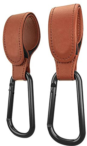 WUDQIJI Karabiner Kinderwagen Haken 2 Stück Kinderwagen Taschenhaken Kinderwagen-Haken-Clips Kinderwagenhaken Kinderwagenbefestigung Taschenhalter Kinderwagen für Handtaschen Stroller Hooks