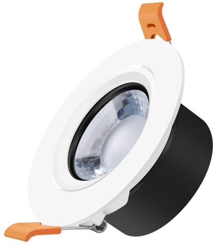 ALUSSO LED Einbaustrahler 230V Flach 3-CCT LED Spots 7W 600Lm IP20 Bad Einbauleuchten Ersetzt 30W Halogen Schwenkbar Deckenstrahler No-Dimmbar
