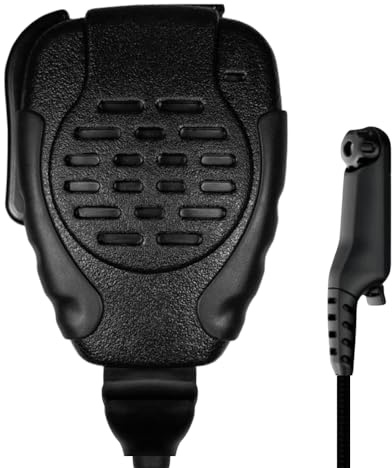 SHEEPDOG MICROPHONES Heavy Duty Speaker Microphone, Compatible with Motorola R7, ION and MXP600, Black Cable (SPM-2100-M20), 3.5mm Privacy Earpiece Port, Black Cable
