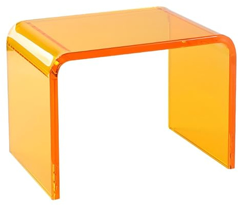 Eiauiuo Modern U-förmiger Acryl Beistelltisch Orange 30.5x19.5x22cm
