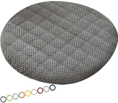 MCNDSI Rund Sitzkissen Stuhl Stuhlkissen 30/40/35/50/45 cm Sitzkissen Baumwolle Sitzpolster Stuhlauflage für Outdoor Indoor Gartenstuhl Küche oder Esszimmerstuhl(K1,1PC_18INCH/45CM)