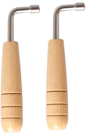 Abaodam 2 Stück Stimmschlüssel für Leierharfe aus Metall Handlicher Einstellschlüssel mit Feiner Politur Zubehör zur Klangstimmung für Lyra Harfen Musikinstrumente