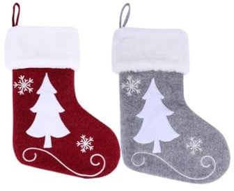 ABOOFAN 2stücke Weihnachtsstrümpfe Lustige Kreative Weihnachts Baum Anhänger Strümpfe Entzückende Weihnachts Geschenke Für Freunde Familie Süßigkeiten Spielzeug Kleinigkeiten