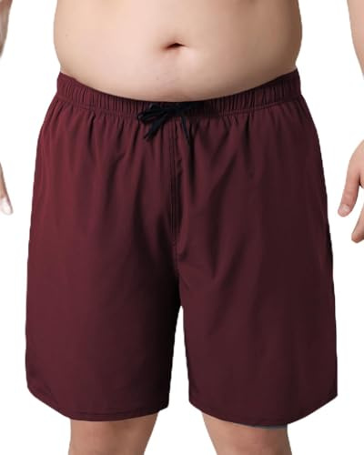 Arcweg Herrbadshorts i plus size för män badbyxor stora och långa snabbtorkande badshorts XXL-6XL, 5XL