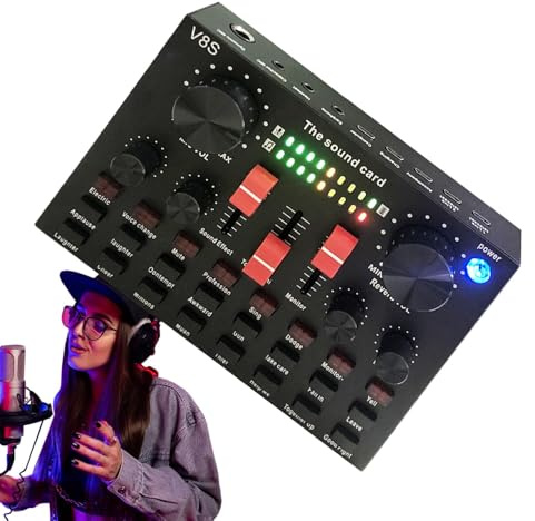 Console De Commande D'Effets Sonores Compact et Pratique, Idéal pour Une | Moniteur De Contrôle Du Système Audio Pour Performance Live, Streaming, Podcast, Enregistrement, Scène