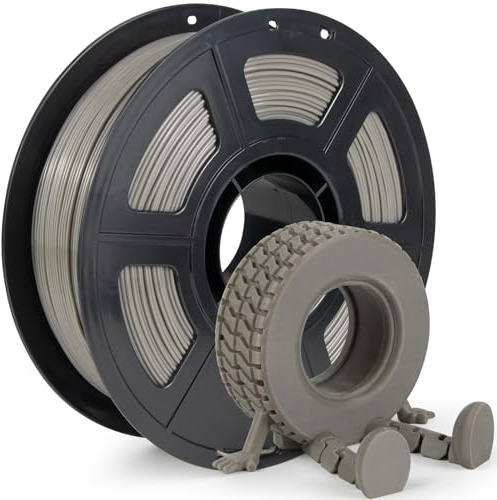 IEMAI TPU Filament 1.75mm 1Kg, Flexible TPU 95A Grau, 3D Drucker Filament TPU, Flexibles und Langlebiges Material, Stoßdämpfend, Maßgenauigkeit+/-0,02mm