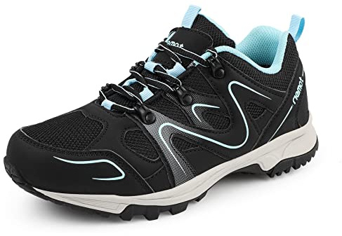 riemot Scarpe da Trekking Donna Impermeabili Leggere Traspiranti con Suola Antiscivolo per Escursionismo Montagna, Camminate Outdoor e attività Sportive, Nero, EU 40