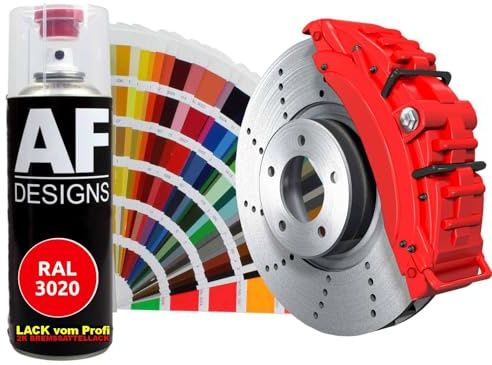 Alex Flittner Designs Spraydose RAL3020 VERKEHRSROT | Hochwertiger 2K - Bremssattellack: Der Alex Flittner Designs 2K Bremssattellack bietet eine langlebige, widerstandsfähige
