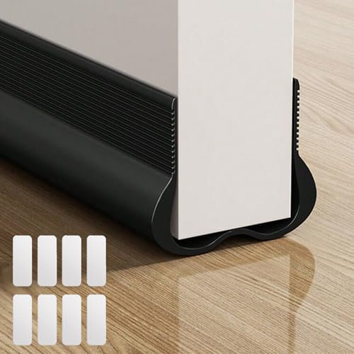 OHYER 93 cm Joint de Porte de Mise à Niveau Bas de Porte Isolation Anti Bruit Poussière Stop à l'air Froid Joint Porte Fenetre Isolation Froid et Phonique Joint Etancheite Entree Découpable (Noir)
