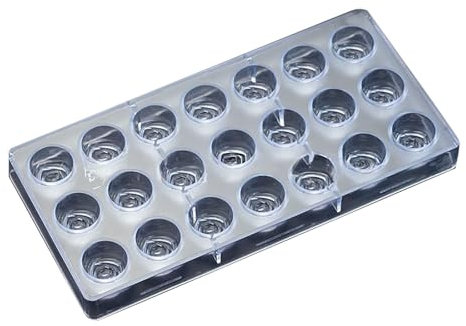 Stampo Per La Torta 21 cavità di cioccolato rosa – Cuore di plastica a forma di cuore per dolci fai da te e cioccolatini ripieni di liquore (Clear, 28x14cm)