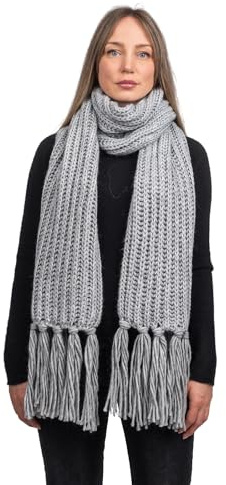 DALLE PIANE CASHMERE Sciarpa Donna Misto Alpaca - Grigio