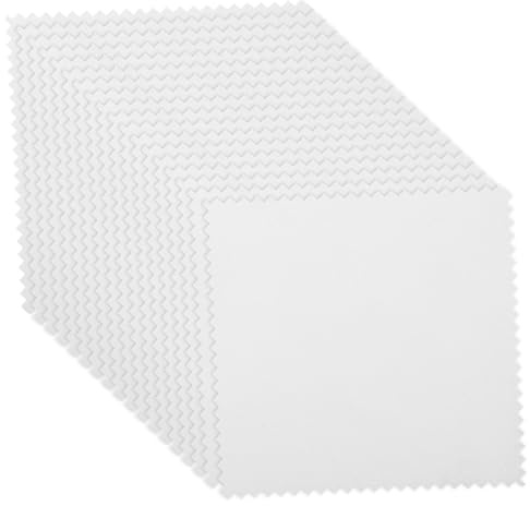UPKOCH Paños Para Pulir Joyas y Limpiar Lentes 8x8 Cm Blanco, 50 Unidades, Para Joyería, Pantallas y Uso Diario