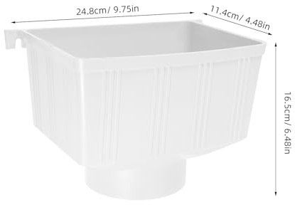 Levemolo Deviatore per Grondaia Quadrato in PVC 110 MM Impianto di Raccolta Acqua Piovana per Ville Accessorio per Drenaggio Tetto e Barile di Raccolta Portatile
