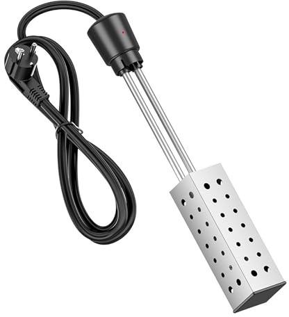 Portable Immersion Water Heater 2500W, Submersible Bucket Heater with Thermostat & LED Temperature Display, Dry Burn Protection, Fast Heating for Bathtub, Hot Tub, Camping, RV & Home Standard model