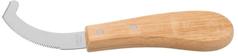 GARVALON Outil à Œufs de Bot pour Chevaux – Grattoir en Acier Inoxydable avec Manche en Bois Ergonomique – Outil de Maréchalerie Précis pour Élimination Rapide des Œufs, Usage