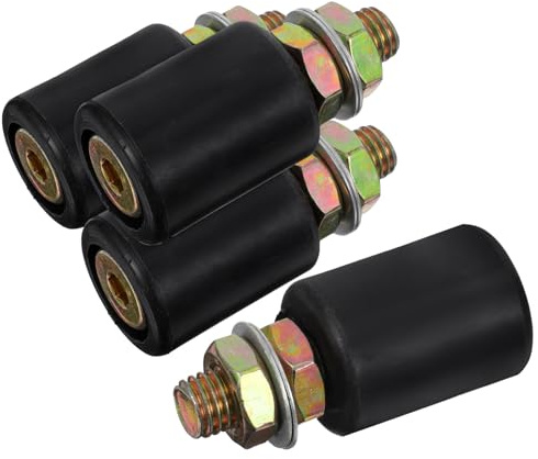 CORHAD Nylon Sliding Gate Rollers for Rail Doors and Reversing Railings with Reduction and Easy Slide Function Heavy Duty Door Support Wheels 4pcs for Furniture Sliding