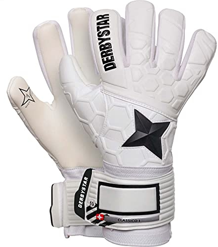 Derbystar Unisex Classico I handskar, vit svart, 9, 2527090000