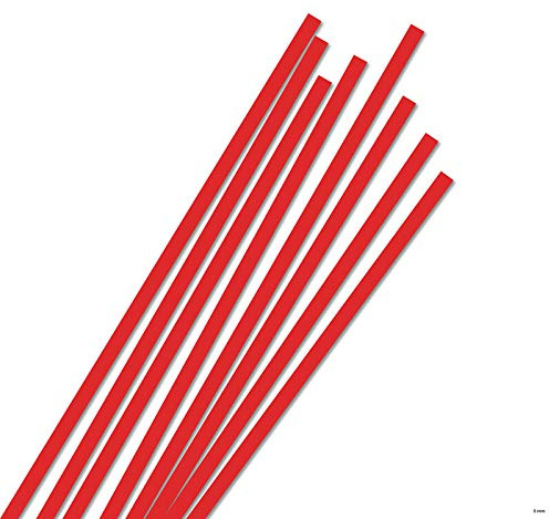 Karen Marie Klip: Quilling Papierstreifen Vermilion/Rot, 5x450mm, 120 g/m2, 80 Streifen