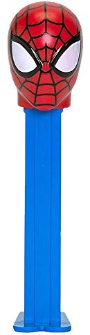 PEZ Spider-Man Candy Dispensador – Marvel Spiderman Pez Dispensador con recambios de caramelo | Favores de fiesta, bolsas de agarre