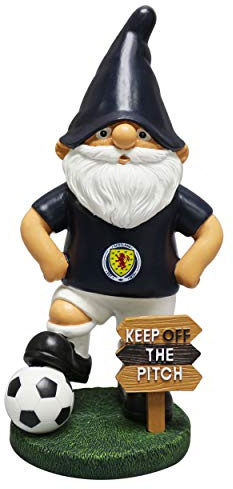 FOCO Officially Licensed Scotland Keep Off The Pitch Football Garden Gnome Ornament Indoor/Outdoor