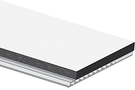 NOBILY PVC Rolladenkastendeckel Kastendeckel Rolladendeckel Rolladenkasten Rolladen Jalousie Kasten Deckel Klappe weiß Breite 120mm x Länge 1950mm