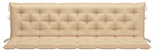YITHOPI Auflage für Hollywoodschaukel,Sitzkissen Bankkissen Bankauflage für Gartenbank Hollywoodschaukel,Garteneinrichtung-Kissen Ersatzpolster - Outdoor und Indoor,Beige 200 cm Stoff