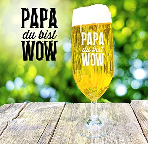 Bierglas Papa personalisiertes Geschenk Pilstulpe