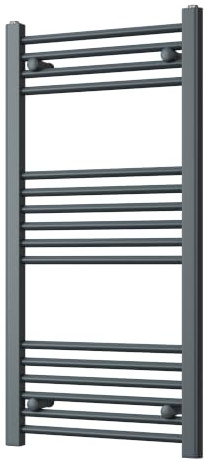 UK Radiators Modern Straight Heated Towel Rail Radiator - Towel Radiator | H1000mm x W500mm, Anthracite - Brackets and Fixings Included - Efficient Towel Warmer for Bathrooms, Screw-In Wall Mounted