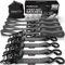 FORTEM Ratchet Tie Down Straps, 2362kg Break Strength, (4) 3.04 Meter Heavy Duty Straps, (4) Soft Loops, Rubber Coated Metal Handles, Safety S Lock Hooks, Carrying Bag