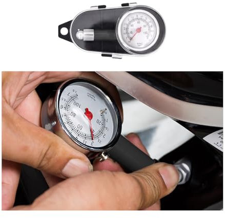 JNNJ Manómetro De Presión De Neumáticos, Medidor Digital De Precisión 0-100psi, Portátil, Reutilizable, Para Vehículos Todoterreno, Bicicletas Motocicletas Coches