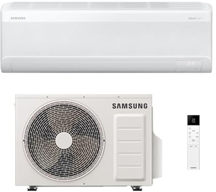 Samsung WindFree Elite S2, Climatizzatore Monosplit in Pompa di Calore, 12000 BTU, SmartThings e AI, WiFi, GAS R32, AR70F12CAAWNEU+AR70F12CAAWXEU, [Efficienza energetica A+++/A+++]